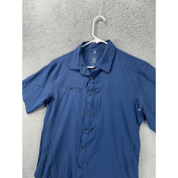Vertx Tactical Button Up Shirt Adult Small Blue Flagstaff Check Work Men NEW J19 - Picture 6 of 10